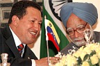 Chávez and Indian PM Singh
