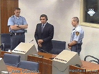 Initial appearing of indicted Ante 
Gotovina at the Hague Tribunal